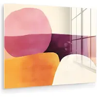MuchoWow Glasschilderij 160x120 cm - Schilderij acrylglas - Vormen - Abstract - Kleurrijk - Foto op glas - Muurdecoratie woonkamer - Wanddecoratie slaapkamer - Schilderijen