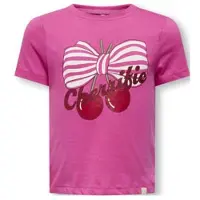ONLY KIDS ONLY MINI T-shirt fuchsia Roze Meisjes Stretchkatoen Ronde hals Printopdruk - maat 98