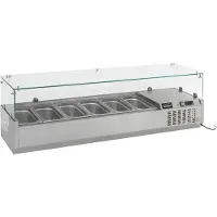 CombiSteel Opzetkoelvitrine - 9x 1/3 GN - 2000x395x435mm