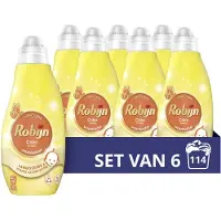 Robijn - Vloeibaar Wasmiddel - Zwitsal - Klein & Krachtig - 6 flessen - 114 wasbeurten - Voordeelverpakking