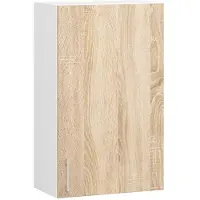 Akord Keukenkast modulaire LIMA W50 met 1 Deur / Hangkast / Bovenkast / Furniture Factory / Wit - Sonoma Eik / 50 x 72 x 30,5 cm