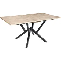 Beliani ANSELL - Uitschuifbare eettafel - Lichtbruin - MDF