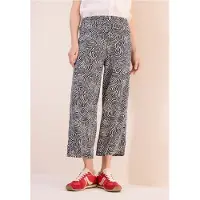 Cecil Dames 3/4 Broek met gedessineerde Wide Legs - Grijs - XXXL