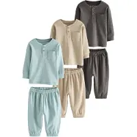 Next Nachtkledij lichtblauw / taupe / donkergrijs