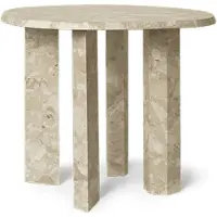 Ferm Living Taula Bijzettafel Ø54,4 Cm Zand - Bijzettafels & buffetten Marmer Sand - 1104270180