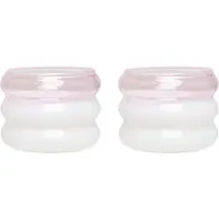 Design Letters Bubble waxinelichtjeshouder Ø5,6 cm 2-pack Milky white-pink