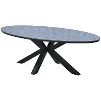 Garden Impressions Edison tuintafel ovaal 280 cm grey teak vironwood