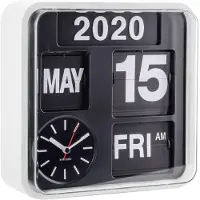 Karlsson Klok Mini Flip White Casing Black Dial 24,5 x 24,5 cm