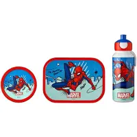 Mepal Lunchset Campus (drinkfles pop-up, lunchbox & fruitbox) - Spiderman - Fruitbakje - Snackbakje