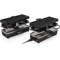 Tristar Haushaltsgeräte Gourmetset - RA-2742 - 2x400W - Bakplaat 2 x 4 personen - Koppelbare - Incl 8 pannetjes, spatels