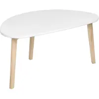 Beliani FLY - Salontafel - Wit - 40 x 83 cm - MDF