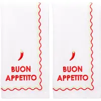 Vondels servet BUON APPETITO white (set van 2)