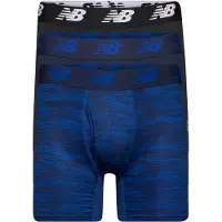 New Balance Premium 6 Inch Boxer Shorts Multipack In Blue/black Maat: M | Onderbroeken Outlet | Heren | Blauw