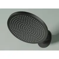 Hotbath Ace AC193 Ronde Wand Hoofddouche 23cm Velvet - Gepolijst Zwart PVD - Messing - Kranen, Douchekranen, Hoofddouches - 8721122558560 - Kranen, Douchekranen, Hoofddouches