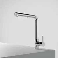 Hotbath Fellow FKM15 Keukenkraan Met Uittrekbare Handdouche - Geborsteld Zwart PVD - Messing - Kranen, Keukenkranen, Opbouw Keukenkranen