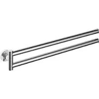 Hotbath &More BAA15 handdoekhouder 2-lids draaibaar geborsteld zwart PVD