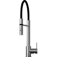 Hotbath Fellow FKM22 Keukenkraan Met Flexibele Uitneembare Handdouche - Geborsteld Zwart PVD - Messing - Kranen, Keukenkranen, Opbouw Keukenkranen