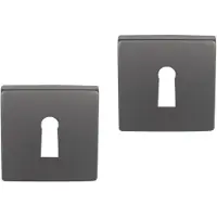 Differnz Deurbeslag | Sleutelrozel | (Vierkant, RVS, Gun metal)