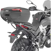 Givi TOPCASE E46 RIVIERA MONOLOCK PLAAT 46L Zwart/rood blauw