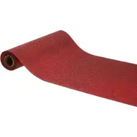 Chaks Tafelloper op rol - 2x - rode glitter - 30 x 500 cm - polyester