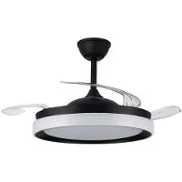 CristalRecord Plafondventilator Brisa Ø 106 cm zwart