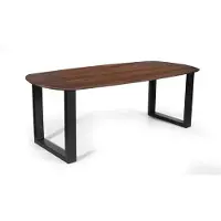 Rousseau Tafel 'tommy' 220x100 cm deens ovaal u-poot mango hout bruin