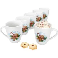 MamboCat Set van 6 Candyman koffiemokken met handvat van porselein