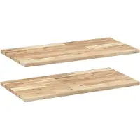 vidaXL Wandschappen 2 st zwevend 80x40x2 cm onbehandeld acaciahout