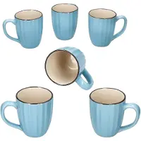 MÄSER Set van 6 OSITA LIGHT BLUE stoneware koffiemokken voor 6 personen - 674480