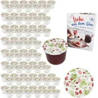 MamboCat Set van 100 bekers 230 ml To 82 forest aardbeien deksel incl. receptenboekje
