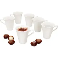MamboCat Set van 6 porseleinen IVORY koffiemokken voor 6 personen
