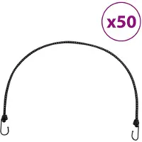 vidaXL Spanelastieken met reflecterende strips en haken 50 st 100 cm