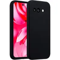 Accezz Liquid Silicone Backcover voor de Google Pixel 9A - Zwart