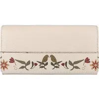 LEATHER DESIGN Overslag Portemonnee RFID Revival Vintage Lola Off White