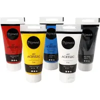 Packlinq Acryl Verf, Color School, semi-glanzend, diverse kleuren, 5x75 ml/ 1 doos