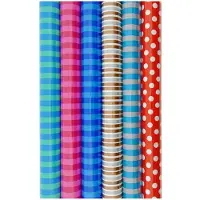 Benza Gestreept assortiment cadeaupapier inpakpapier C14 - 500 x 70 - 3 rollen