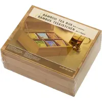 Huismerk Premium Theekist Met 6 Vakken - 18 x 9 x 22 cm