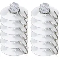 Lumineo Lichtsnoer zuignappen - 48x - haakjes - 3,5 cm - kerstverlichting - bevestiging