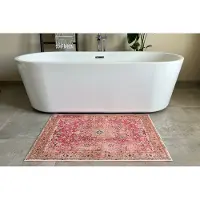 Rozenkelim Vintage look badmat | roze | 90cm x 70cm
