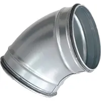 R-Vent Spiraliet bocht 45º verzinkt 125mm