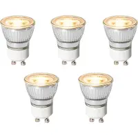 LUEDD Set van 5 GU10 3-staps dimbaar LED lampen 35mm 4W 220 lm 2700K