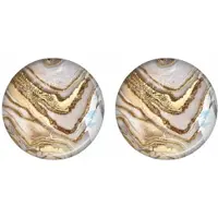 Charme Bijoux Clip oorbellen- bruin- 2 cm-