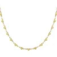 Yehwang - Hartjes damesketting - Goudkleurig - Nikkel vrij - Roestvrij staal - Lengte 40 cm