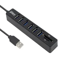 Allteq USB A hub - 6 poorten -