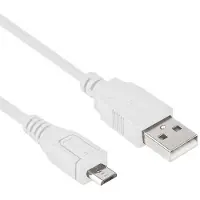 Allteq USB A naar USB Micro - 1 meter - Wit -