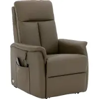 Goossens Fauteuil Troyes - Met Armleuning - Leer - Groen
