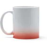 Roly 10 stuks multi color sublimatiemok 350ml buitenzijde wit, gekleurde rand onderkant Wit - Rood / Merk Stamina model Nevex