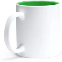 Roly 5 stuks multi color mok geschikt voor lasertechniek 350ml buitenzijde wit, Gekleurde binnenzijde Wit - Groen / Merk Stamina model Roibo