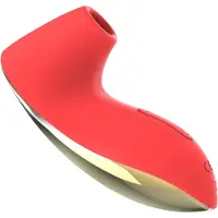 Leten Luchtdruk Vibrator - Hot Kiss - Rood - Oplaadbaar - Pulserende Luchtdruk Stimulatie