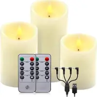 Equivera Oplaadbare LED Kaarsen - Elektrische Kaarsen - Oplaadbare Waxinelichtjes - Realistische Kaarsen - Kerstverlichting - Veilig en Duurzaam